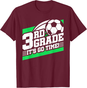 3rd Grade Soccer - Back To School - First Day Of 3rd Grade T-Shirt - T-Shirt | Maroon