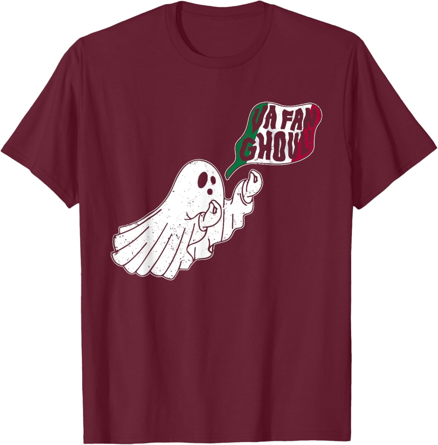 Va Fan Ghoul Ghost Italian Halloween Funny Costume Men Women T-Shirt - T-Shirt | Maroon
