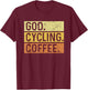 God Cycling Coffee Jesus Mountain Bike MTB Biking T-Shirt - T-Shirt | Maroon