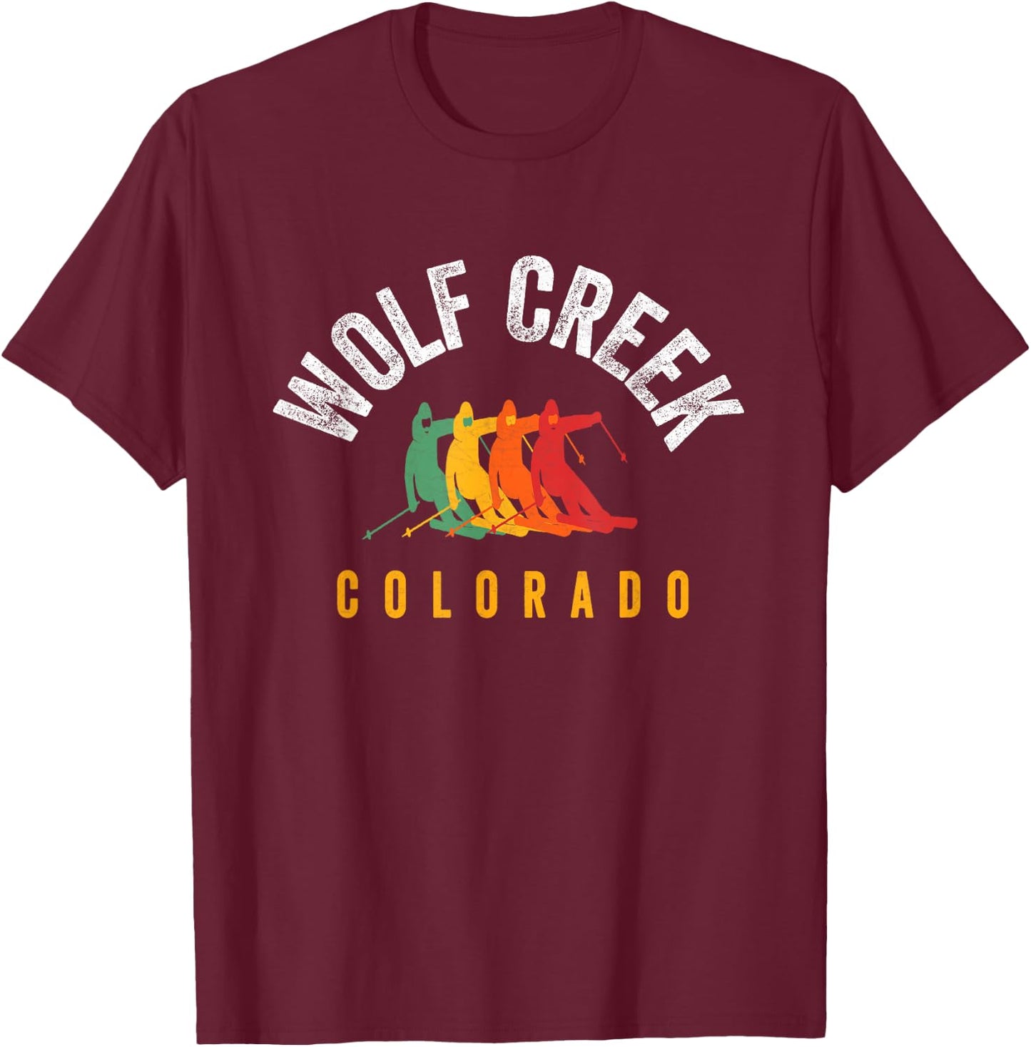 Wolf Creek Ski CO Winter Gear Colorado Snowboard T-Shirt - T-Shirt | Maroon
