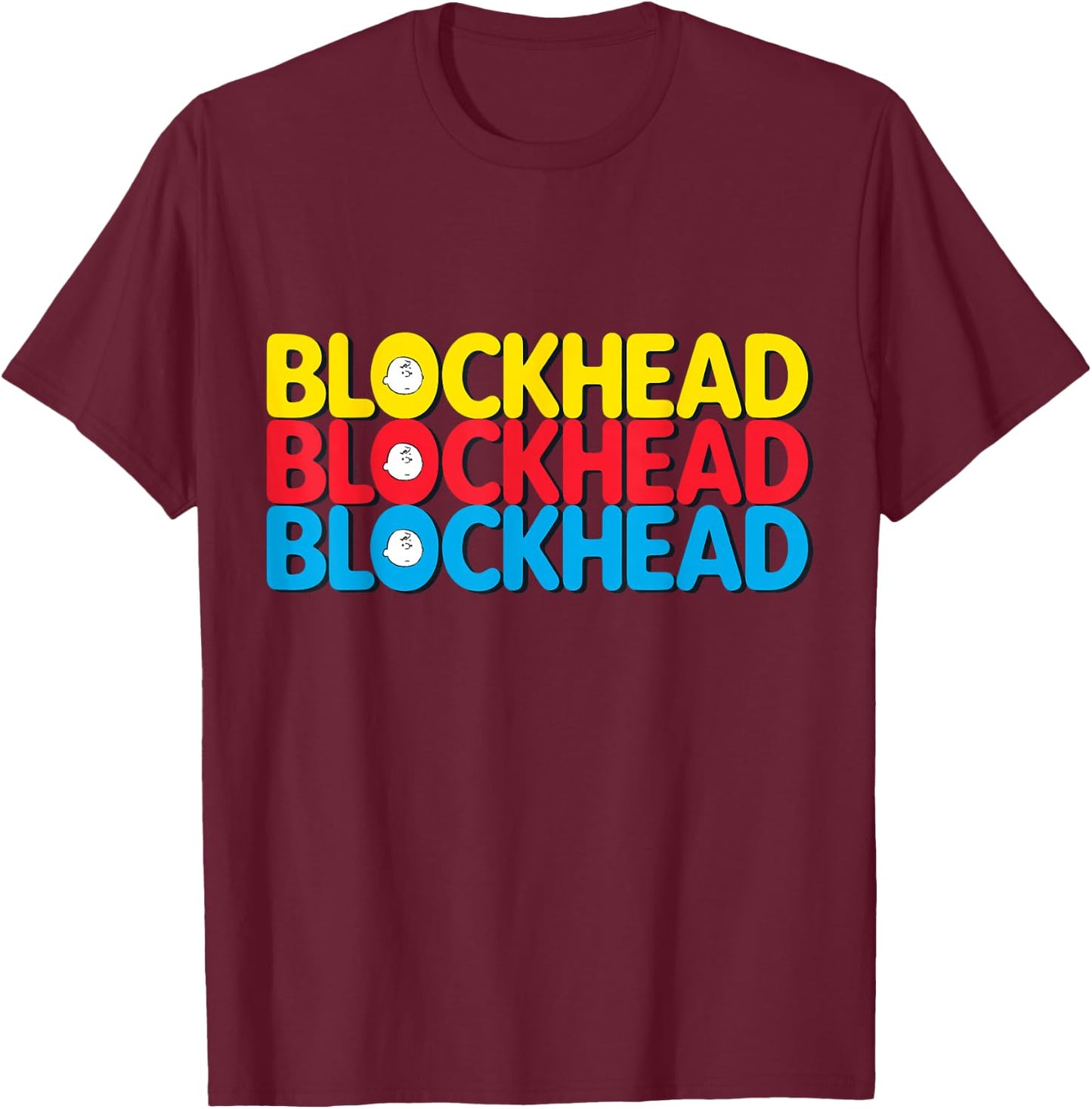 Peanuts Have Blockhead T-Shirt - T-Shirt | Maroon
