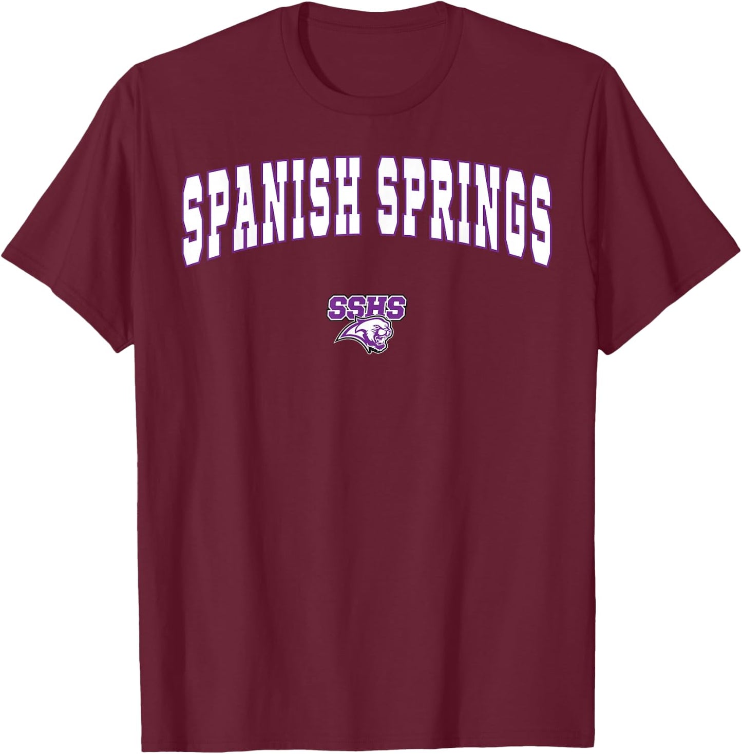 Spanish Springs High School Cougars T-Shirt - T-Shirt | Maroon