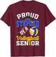 Proud stepdad of a volleyball Senior class of 2025 graduate T-Shirt - T-Shirt | Maroon