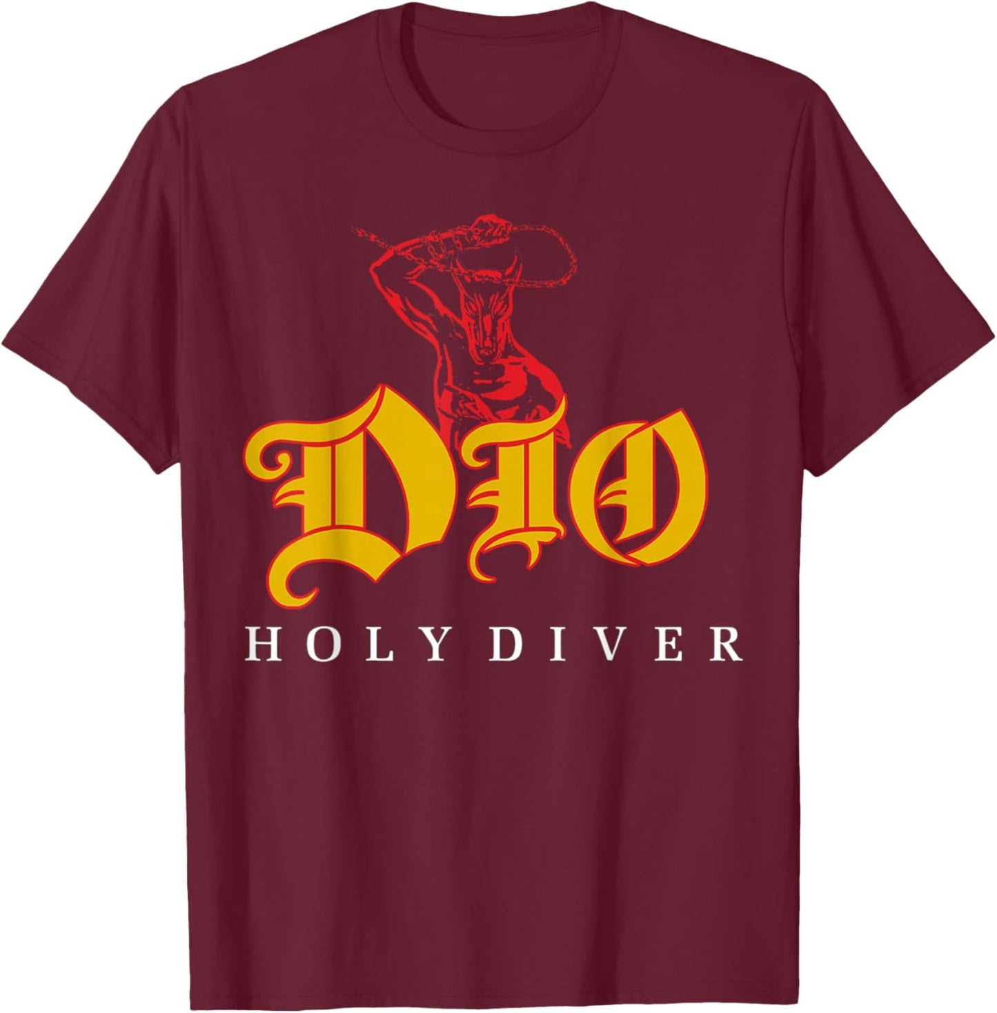 Dio – Holy Diver on Black T-Shirt - T-Shirt | Maroon