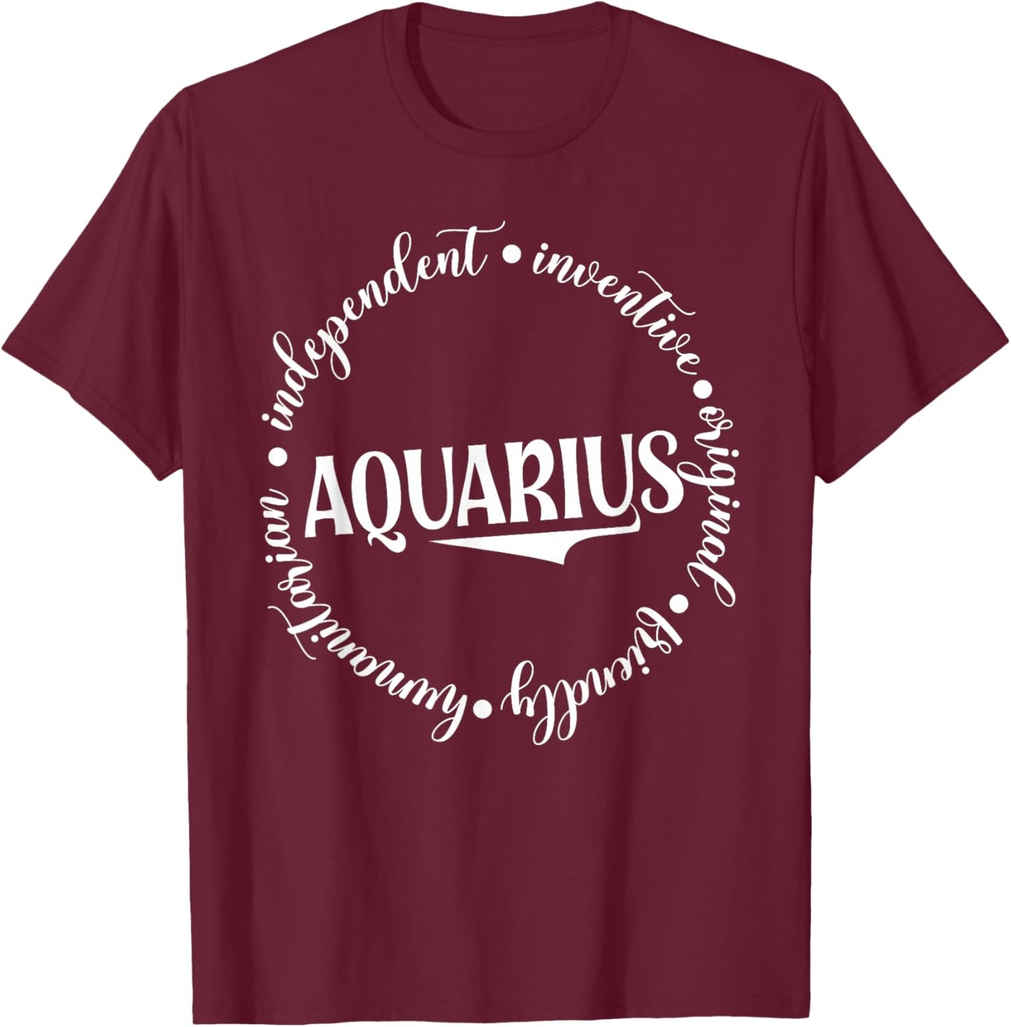Aquarius Definition February Birthday Zodiac Gifts Aquarious T-Shirt - T-Shirt | Maroon