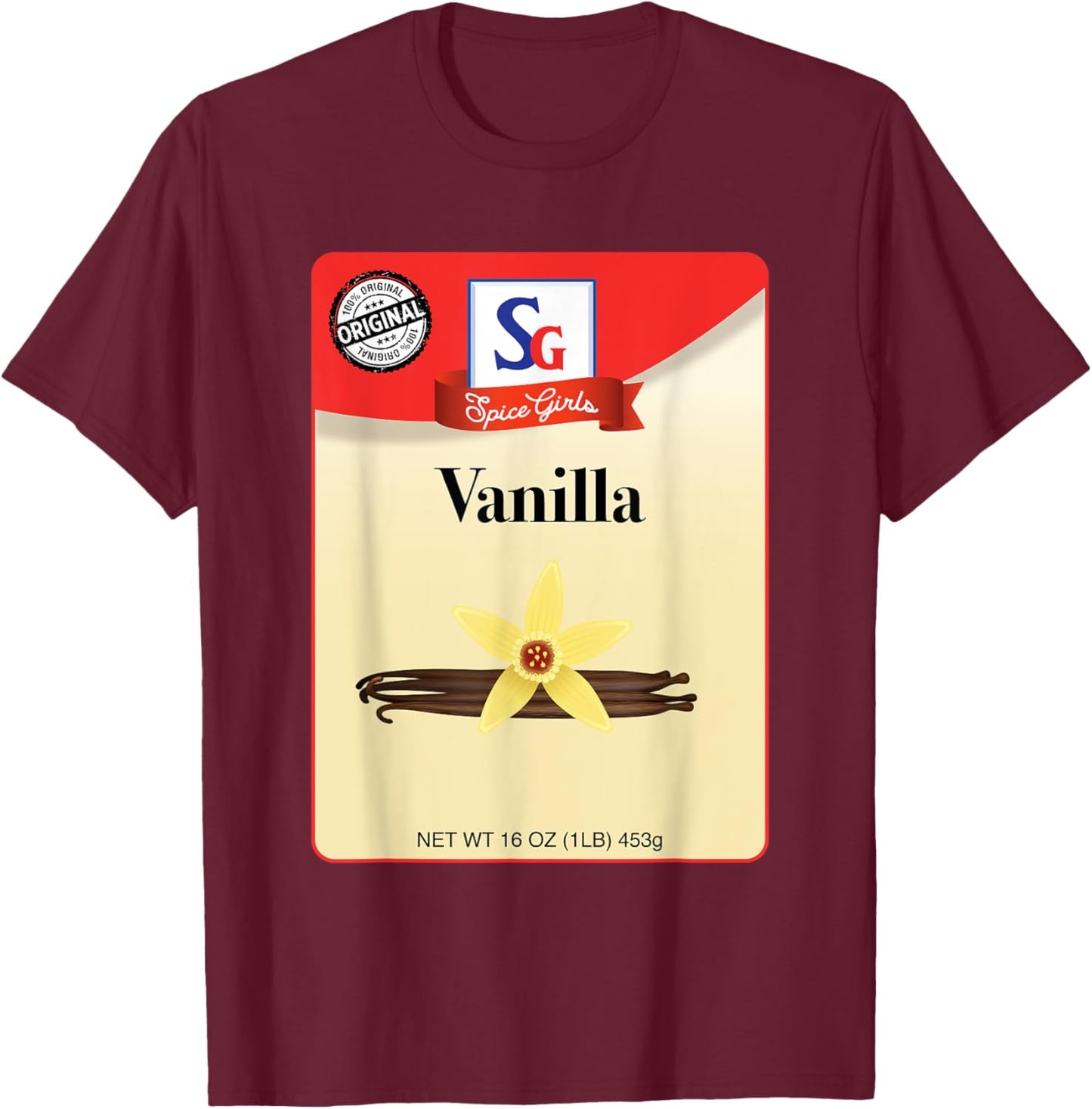 Spice Halloween Costume - Vanilla - Group, Girls, Women T-Shirt - T-Shirt | Maroon