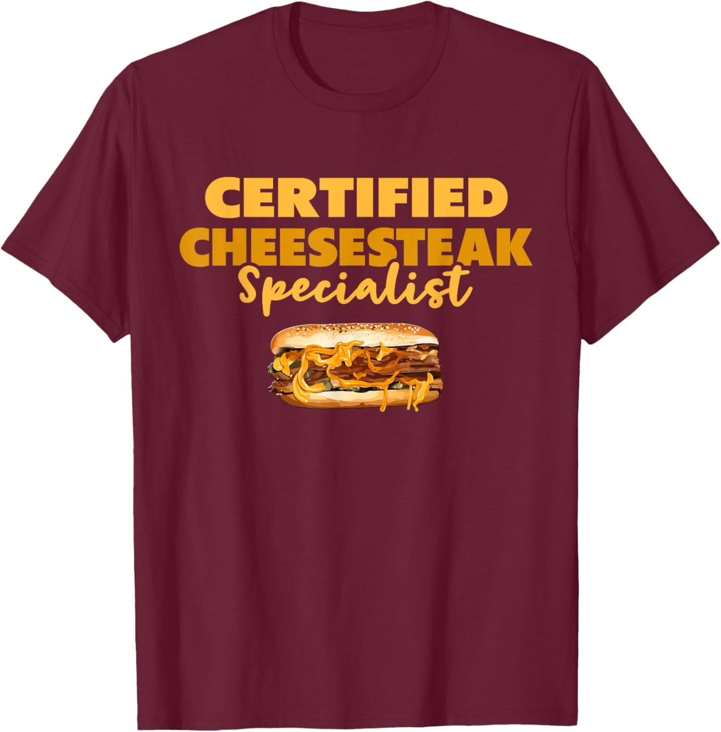 Cheesesteak T-Shirt - T-Shirt | Maroon