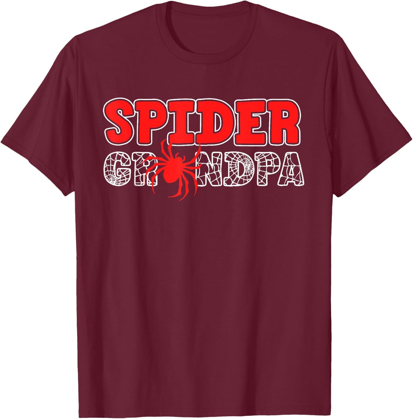 Spider Grandpa Spidey Birthday Christmas Matching Family T-Shirt - T-Shirt | Maroon