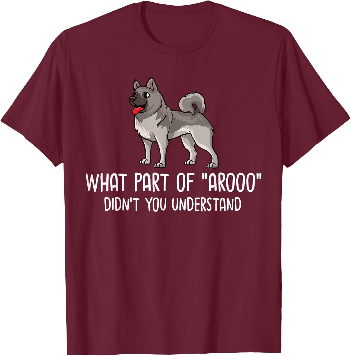 Norwegian Elkhound Dog Puppies Owner Lover T-Shirt - T-Shirt | Maroon
