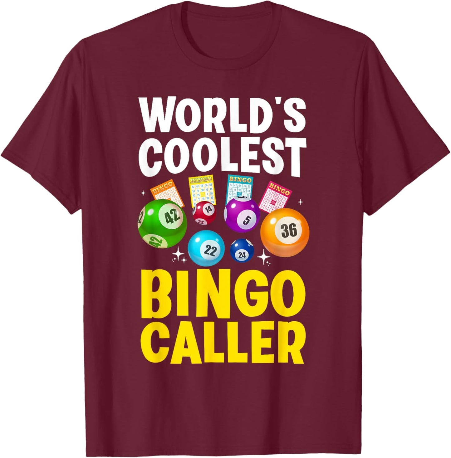 Bingo Caller Novelty Women Bingo Player Bingo Lover T-Shirt - T-Shirt | Maroon