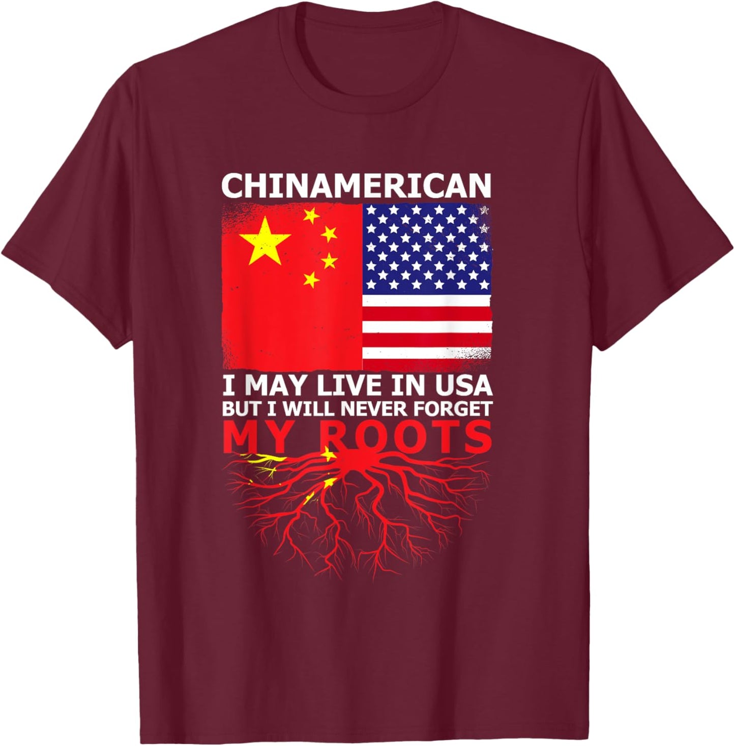 Chinese pride of China Origin T-Shirt - T-Shirt | Maroon
