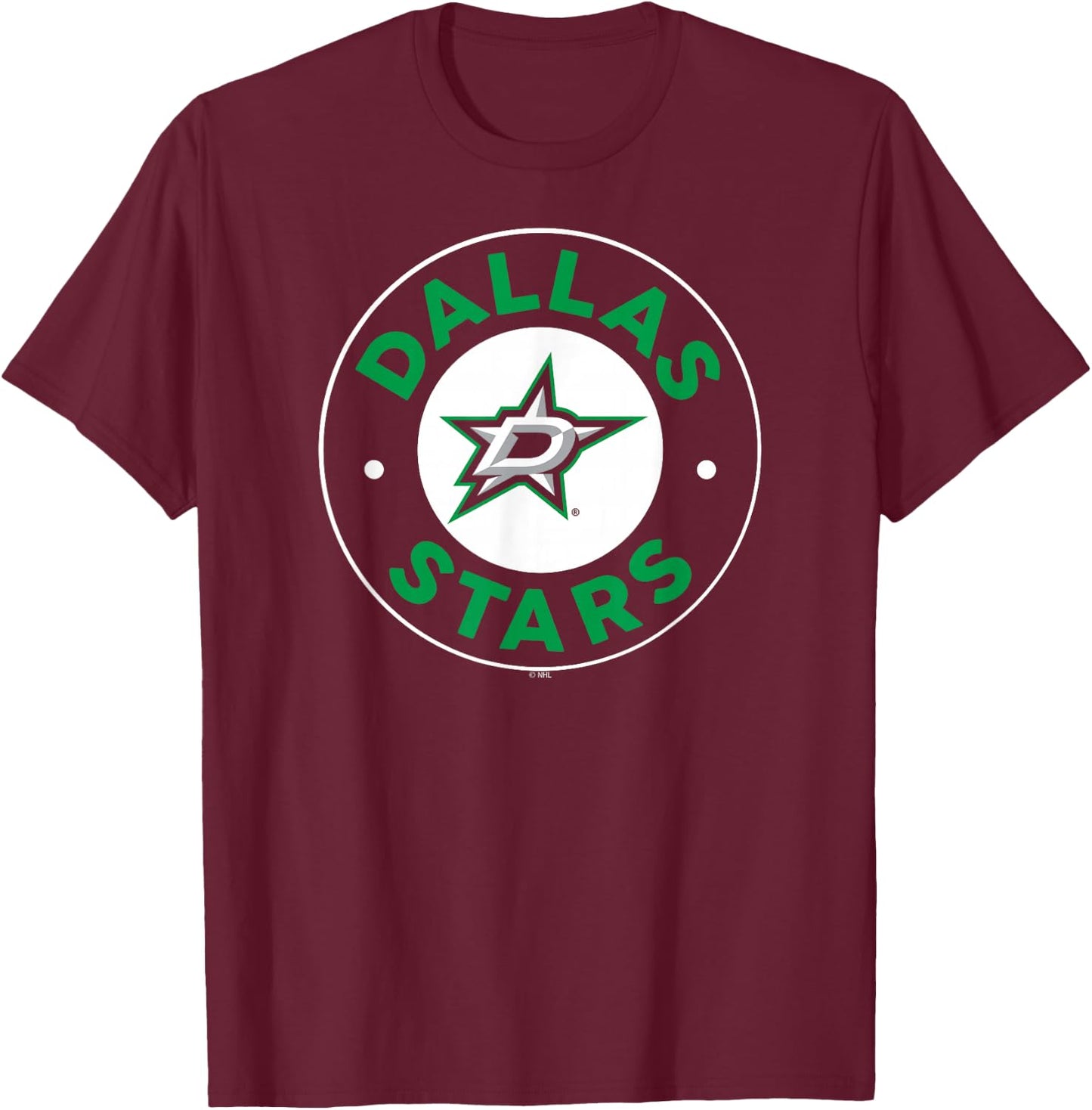 Dallas Stars Symbol Black Officially Licensed T-Shirt - T-Shirt | Maroon