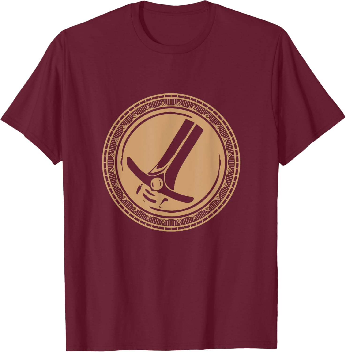 Wow Warrior Role Playing Gamer T-Shirt - T-Shirt | Maroon