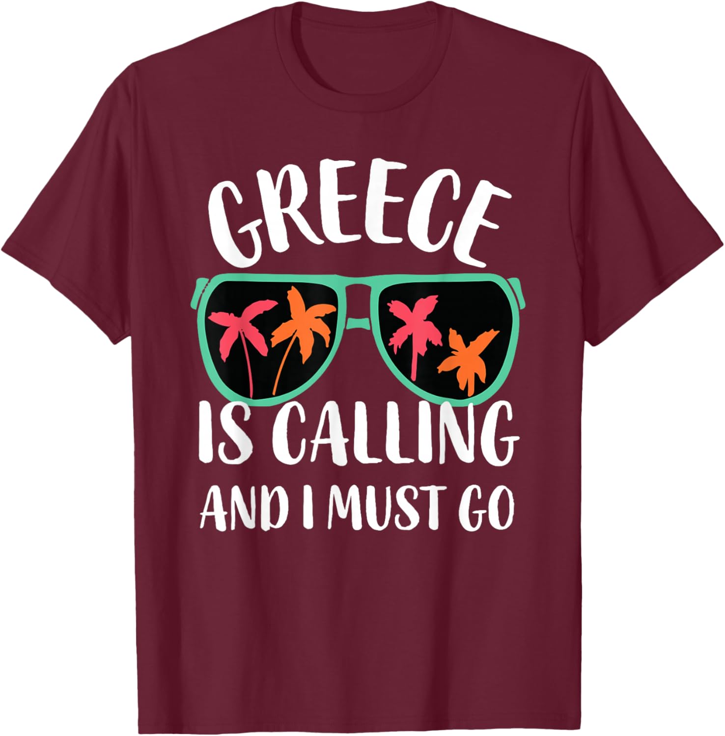 Greece Is Calling and I Must Go And Kids T-Shirt - T-Shirt | Maroon