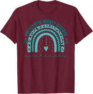 Polycystic Kidney Disease Awareness PKD Journey Warrior T-Shirt - T-Shirt | Maroon