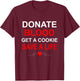 Donate Blood design Gift of life Give Blood T-Shirt - T-Shirt | Maroon