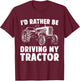 Best Farmer Design Women Boys Girls Tractor Lovers T-Shirt - T-Shirt | Maroon