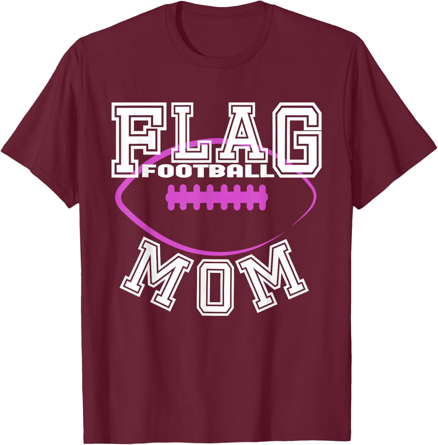 Football Flag Mum for Players Mothers T-Shirt - T-Shirt | Maroon