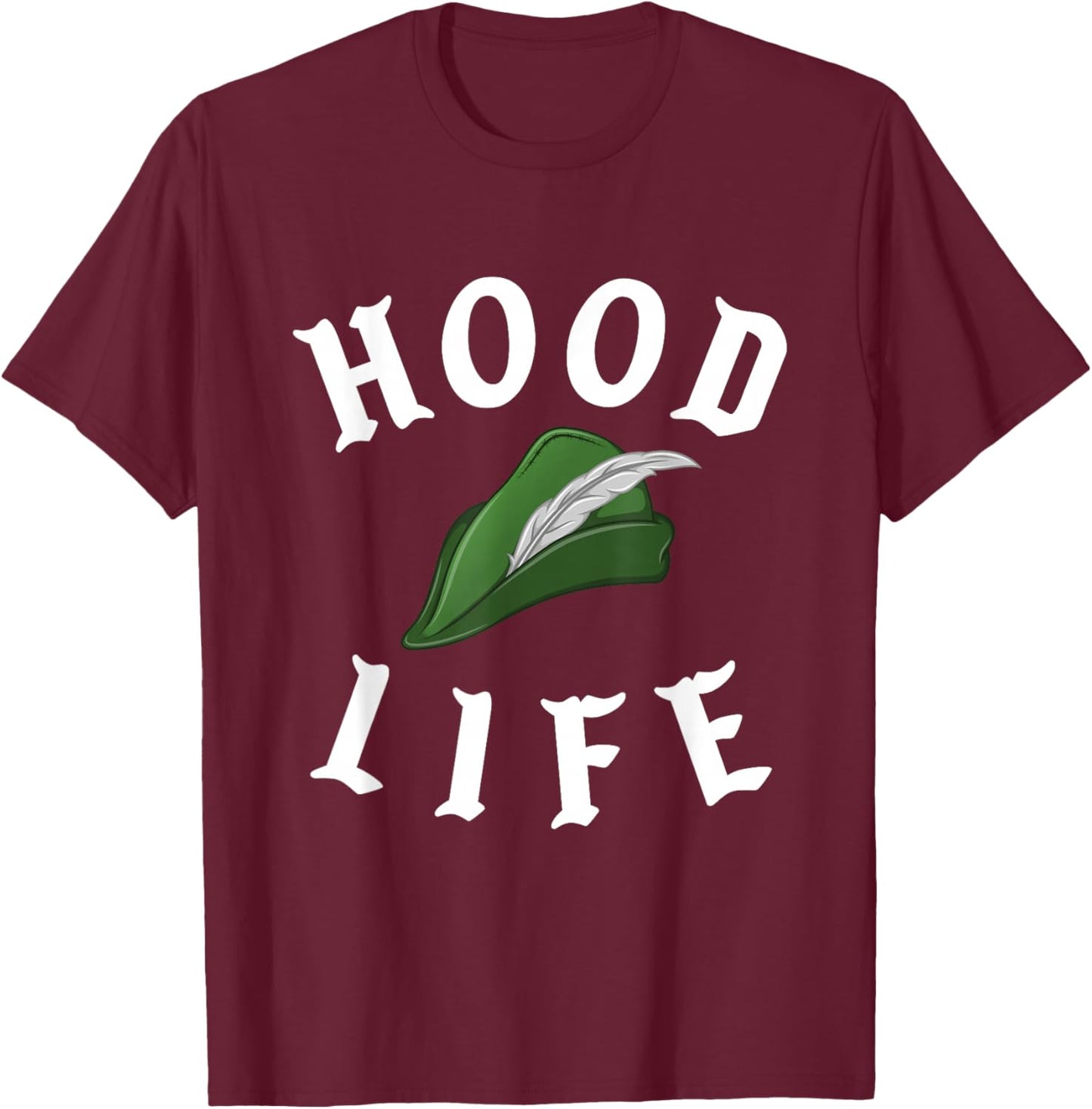 Parody Robin Hood Life Cool Gangster Nerd Funny Book Reading T-Shirt - T-Shirt | Maroon