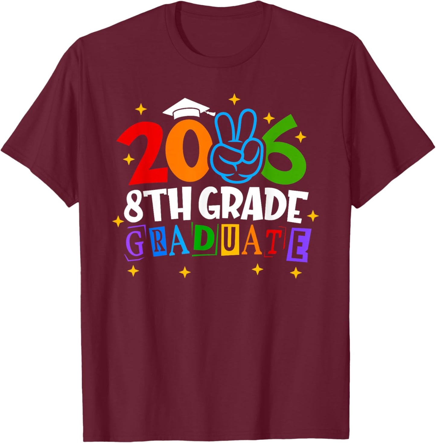 8th Eighth Grade Graduate 2026 Graduation Class of 2026 Kids T-Shirt - T-Shirt | Maroon