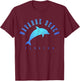 Navarre Beach Florida FL Vintage Dolphin Vacation T-Shirt - T-Shirt | Maroon