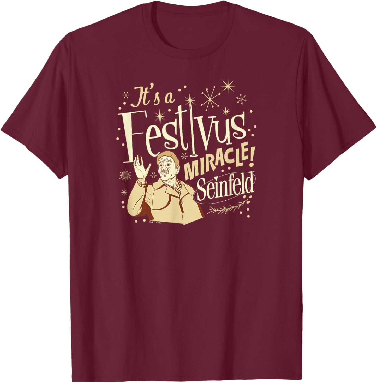 Seinfeld - It's A Festivus Miracle T-Shirt - T-Shirt | Maroon