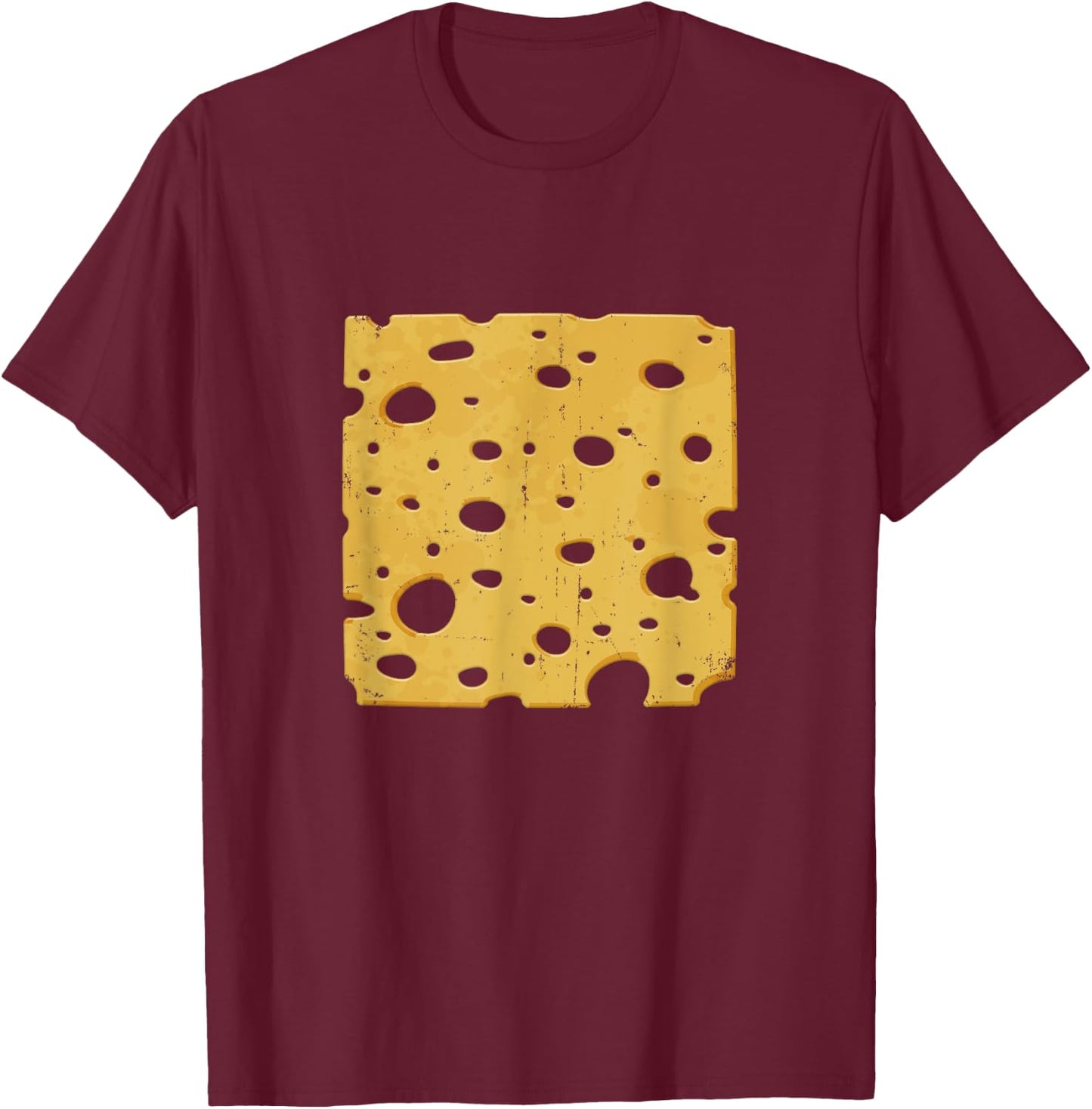 Cheese Slice funny Halloween Costume Idea T-Shirt - T-Shirt | Maroon