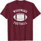Woodward Football Distressed Vintage 80's Throwback Classic T-Shirt - T-Shirt | Maroon