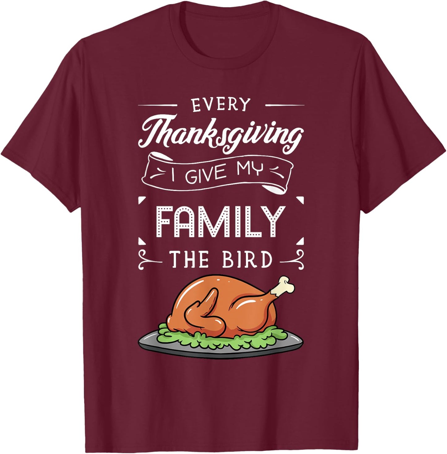 Thanksgiving Turkey Holiday Feast Harvest Blessing Gift T-Shirt - T-Shirt | Maroon