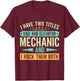 Elevator Mechanic - Father and Elevator Mechanic T-Shirt - T-Shirt | Maroon
