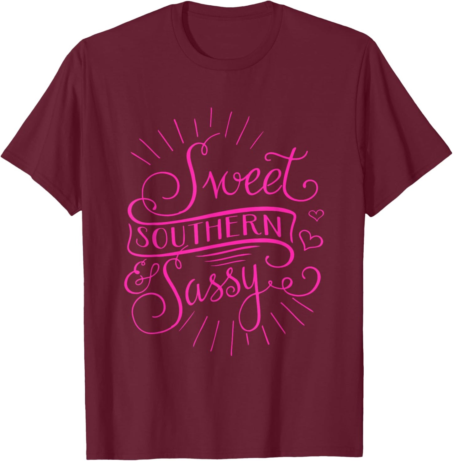 Sassy Southern Girls Attitude Cowboy Boots Rodeo Ladies T-Shirt - T-Shirt | Maroon