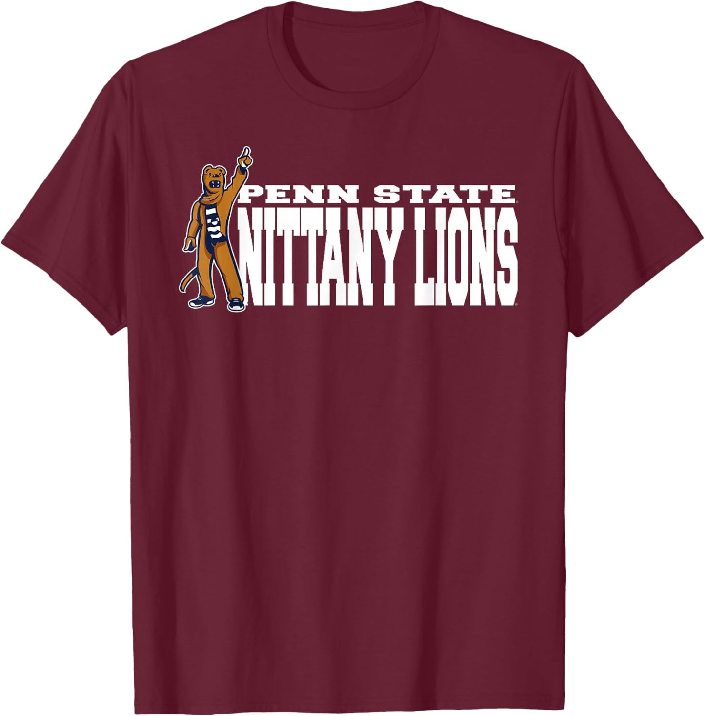 Penn State Nittany Lions Mascot Custom Officially Licensed T-Shirt - T-Shirt | Maroon