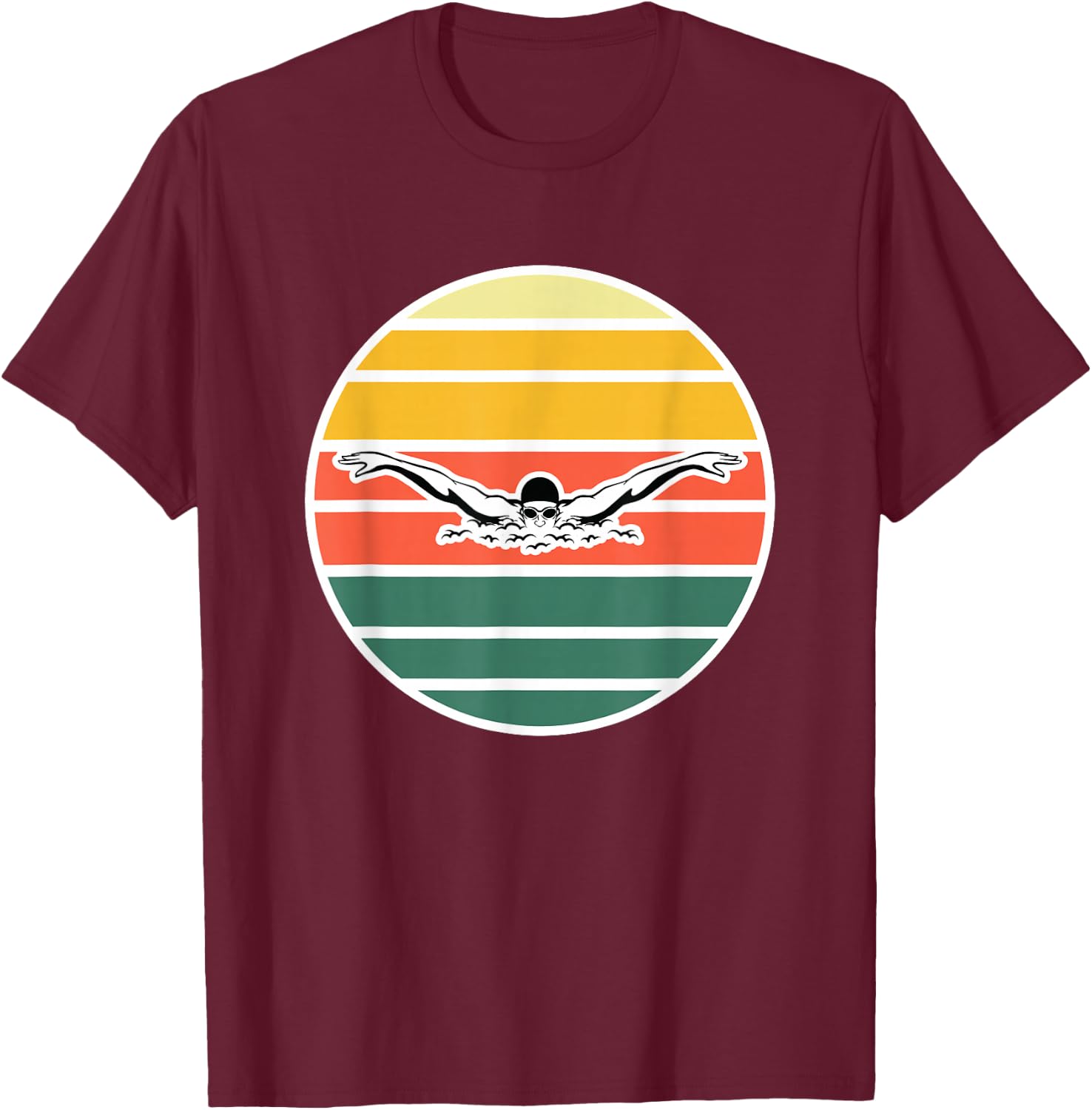 Butterfly, Swim, Swimming, Swimmer, I.M., Fly T-Shirt - T-Shirt | Maroon
