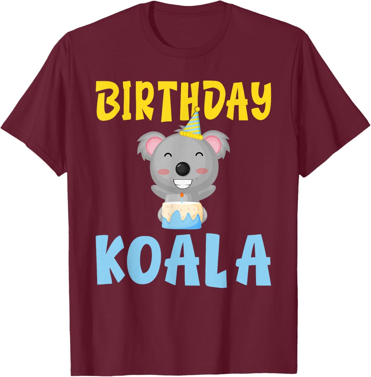 Birthday Koala Birthday T-Shirt - T-Shirt | Maroon