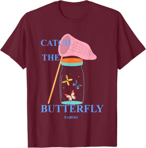 Faboo André Catch The Butterfly T-Shirt - T-Shirt | Maroon