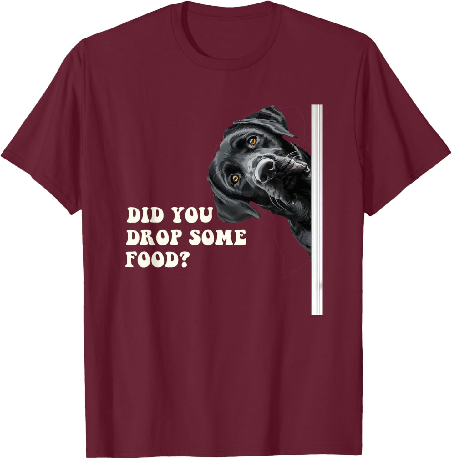 Black Labrador Funny Shirt T-Shirt - T-Shirt | Maroon