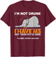 I'm Not Drunk I Have MS Okay Maybe I'm A 'Lil Drunk elephant T-Shirt - T-Shirt | Maroon