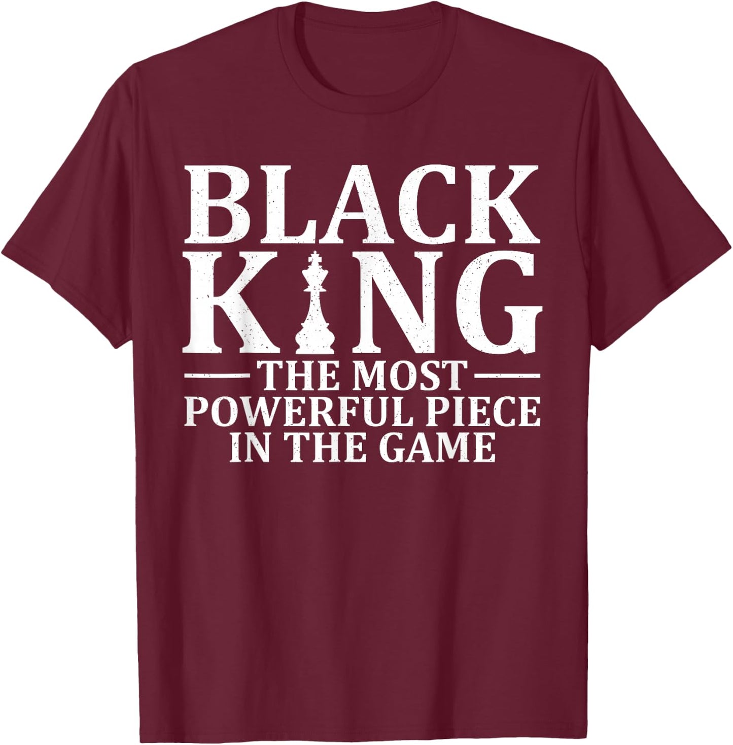 Best African King Design Dad Afrocentric Chess Lover T-Shirt - T-Shirt | Maroon