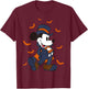 Disney Mickey & Friends Halloween Mickey Vampire Portrait T-Shirt - T-Shirt | Maroon