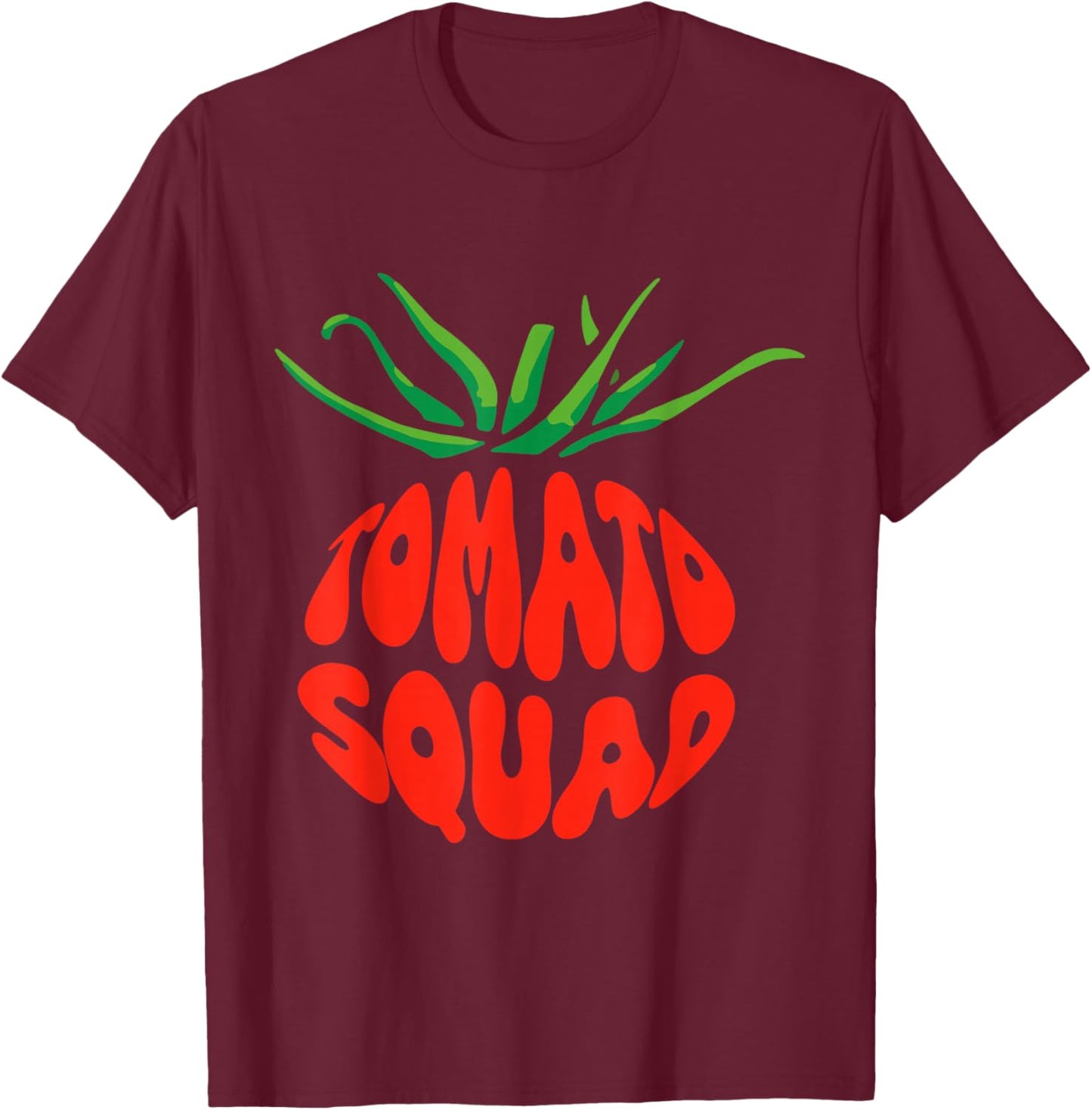 Tomato Squad Fruit Tomato Gardener Gardening T-Shirt - T-Shirt | Maroon