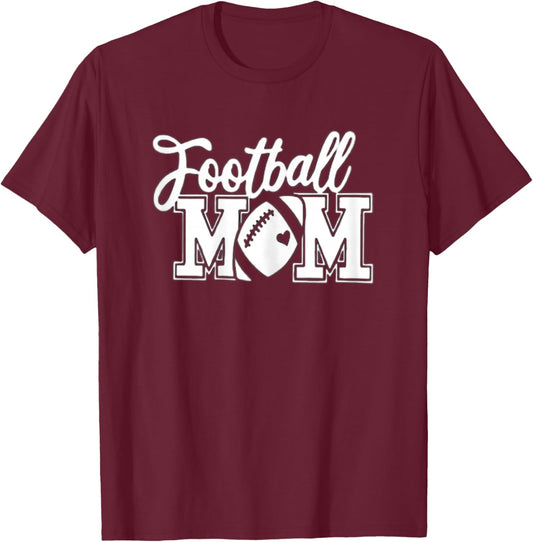 Football Mom | Senior Football Mom T-Shirt - T-Shirt | Maroon