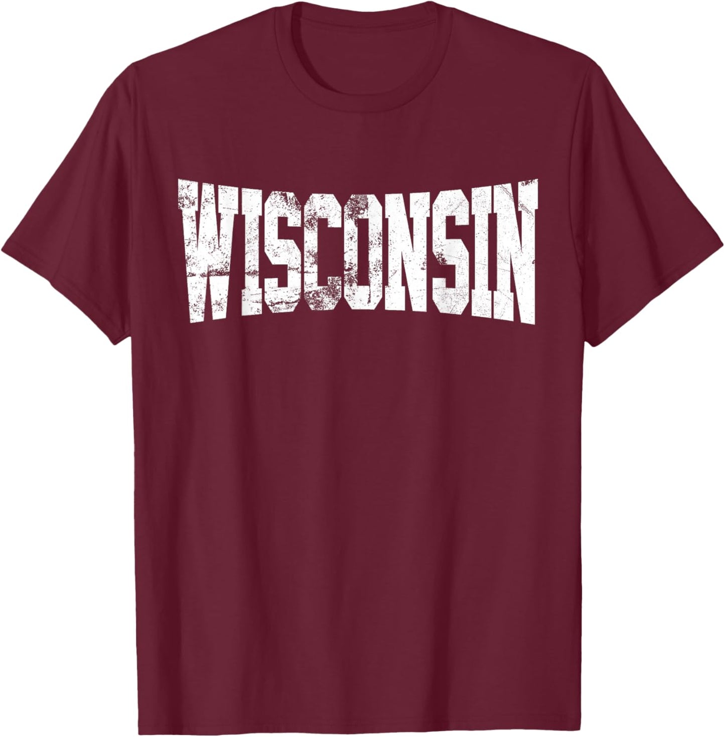 Vintage Wisconsin Wisconsin Red Retro Wisconsin T-Shirt - T-Shirt | Maroon