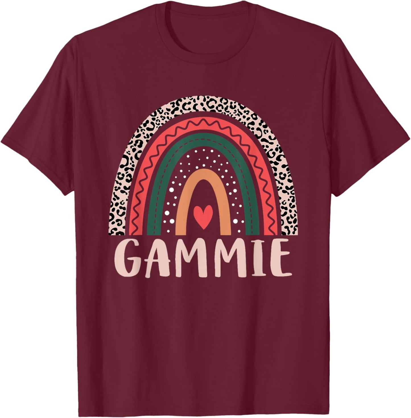 Gammie Rainbow Grandma Grandmother Women Mothers Day Gammie T-Shirt - T-Shirt | Maroon