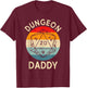 Retro Dungeon Daddy Fathers Day T-Shirt - T-Shirt | Maroon