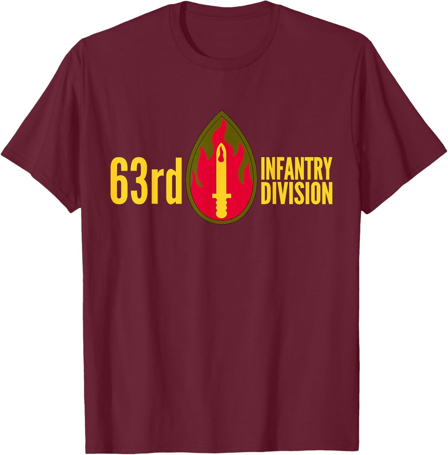 63rd Infantry Division Army Regional Support Command T-Shirt - T-Shirt | Maroon