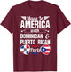 Dominirican Puerto Rico and Republica Dominicana Pride Flag T-Shirt - T-Shirt | Maroon
