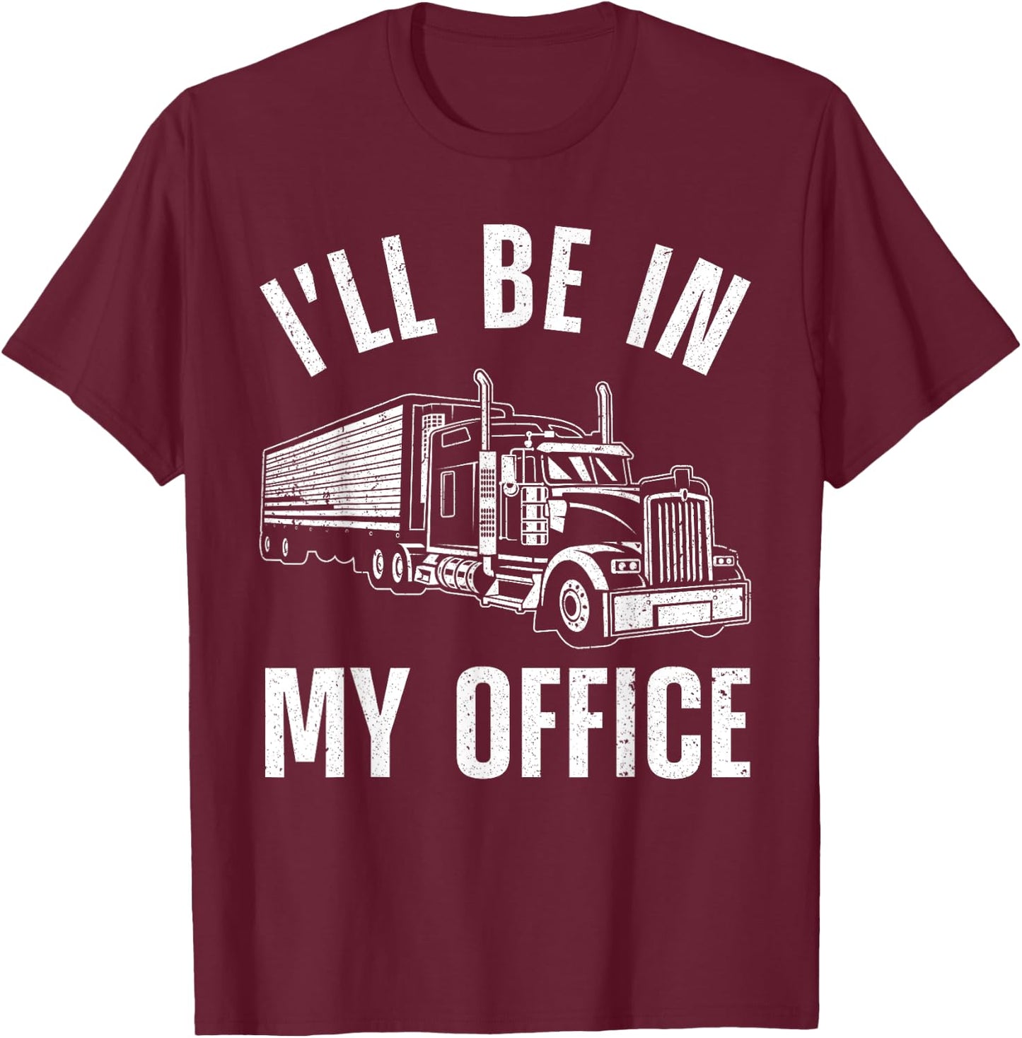 Funny Trucker Art Women Big Rig Trucker Truck Driver T-Shirt - T-Shirt | Maroon