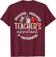 Caffeinated Teacher's Assistant Funny Teacher Assistant T-Shirt - T-Shirt | Maroon