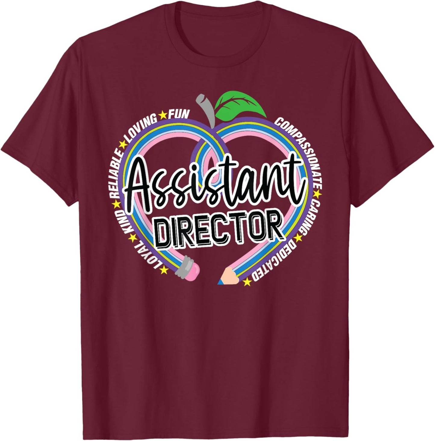 Wild About School Team of Educator Counselors Crew Assistant Director Childcare Back To Preschool Group Daycare T-Shirt - T-Shirt | Maroon