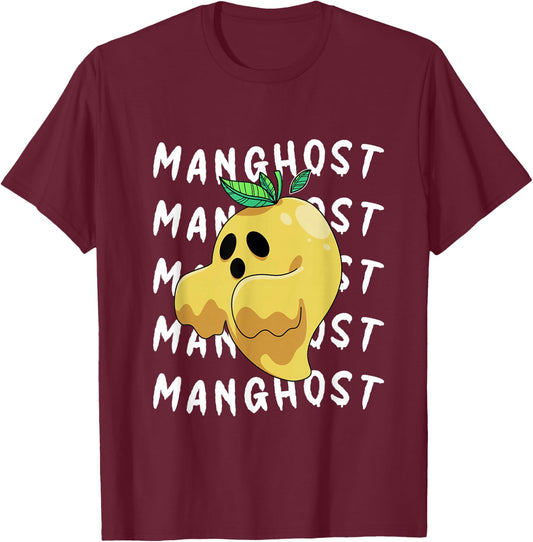 Halloween Mango Ghost Pretend I'm A Manghost T-Shirt - T-Shirt | Maroon